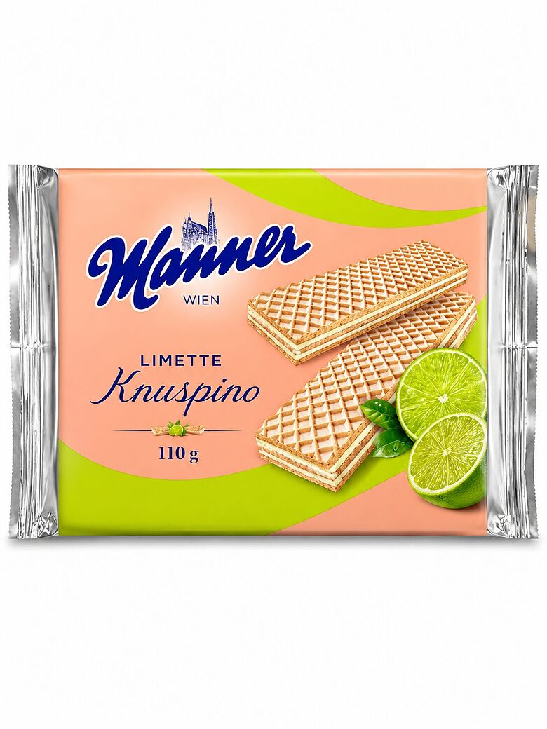 Manner Limette Knuspino laima vafeles, 110 g