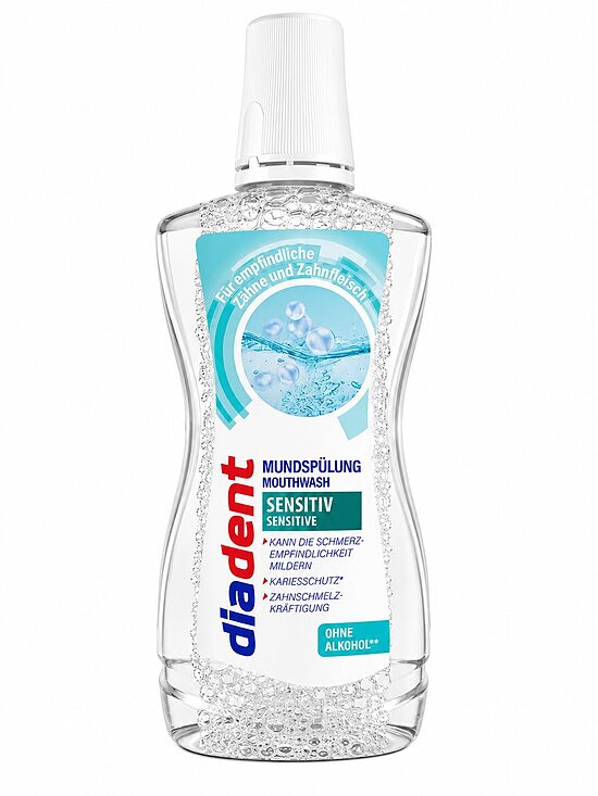DiaDent Sensitive mutes skalojamais līdzeklis jutīgiem zobiem – 500 ml