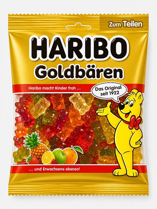 HARIBO Goldbären – augļu garšas želejlācīši, 175 g