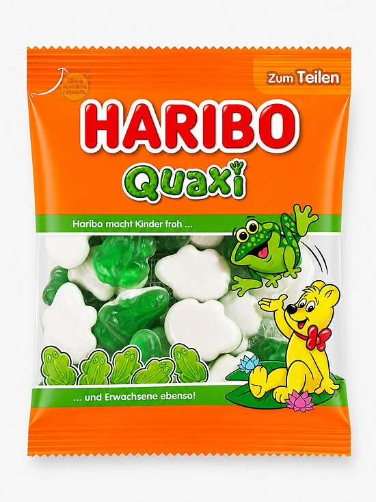 HARIBO Quaxi – varžu formas želejas un putu konfektes, 175 g