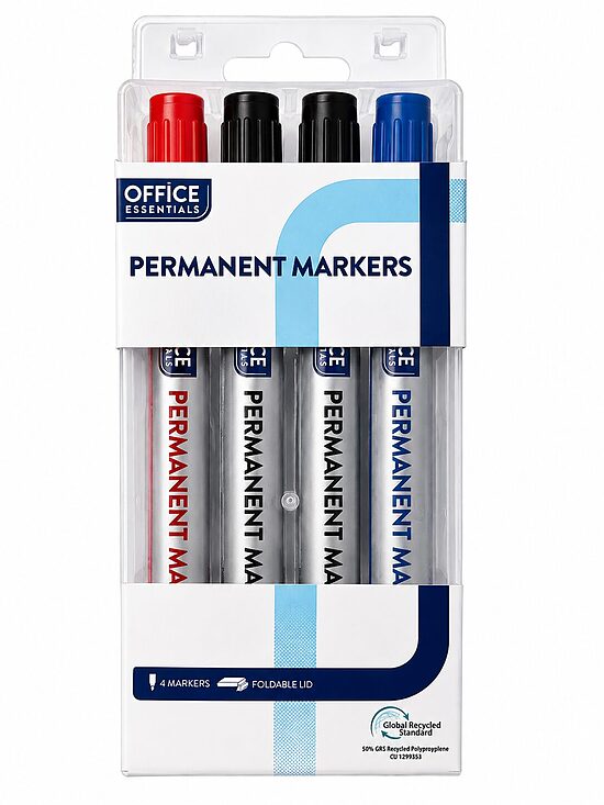 Office Essentials permanentie marķieri – 4 gab