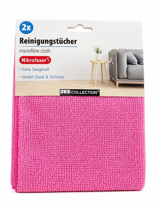 JES Collection mikrošķiedras tīrīšanas lupatiņu komplekts 30 × 30 cm – 2 gab.
