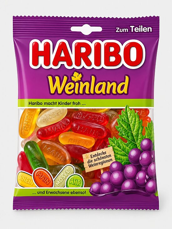 HARIBO Weinland augļu garšas želejkonfektes, 175 g