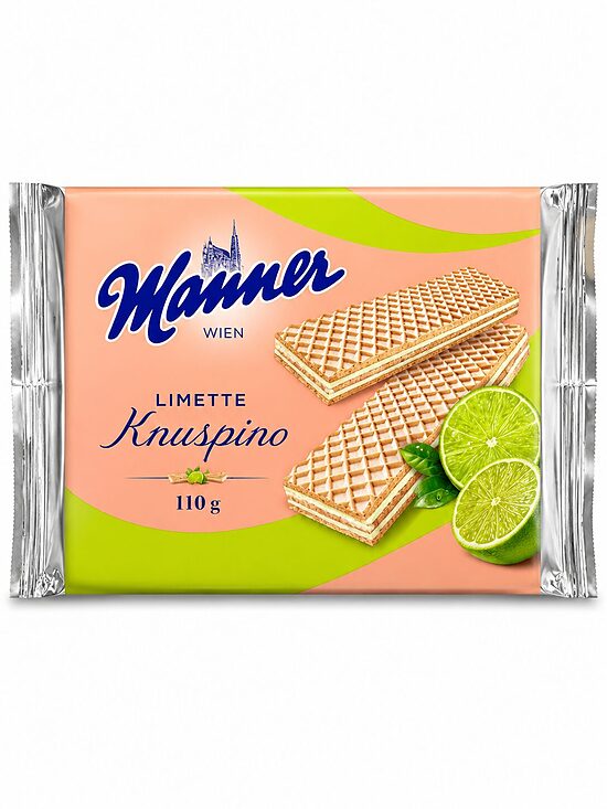 Manner Limette Knuspino laima vafeles, 110 g