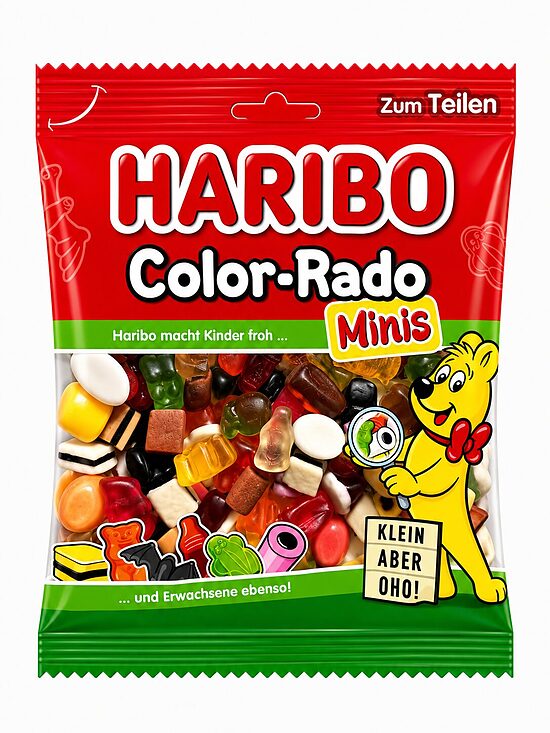 HARIBO Color-Rado Minis – želejkonfekšu un lakricas maisījums 160g