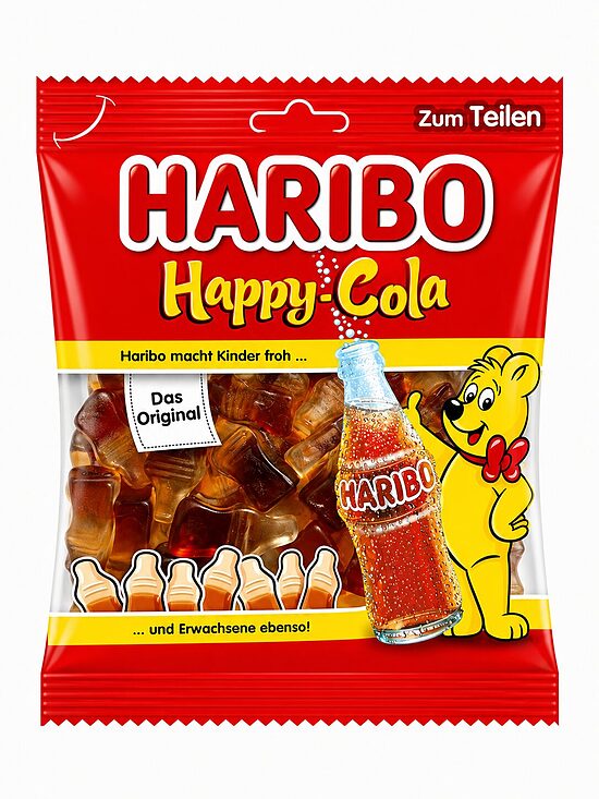 HARIBO Happy-Cola – kolas garšas želejkonfektes 175g