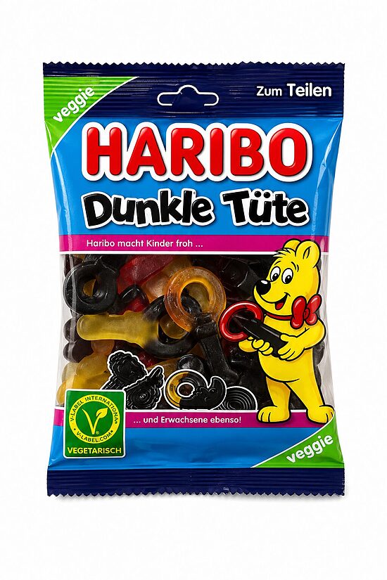 HARIBO Dunkle Tüte – lakricas konfekšu maisījums 175g