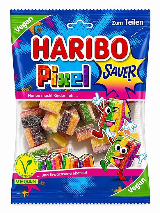 HARIBO Pixel Sauer – skābās želejkonfektes 160g