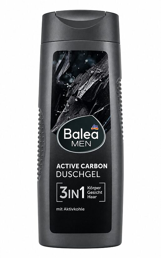 Balea MEN Active Carbon 3in1 dušas želeja ar aktīvo ogli, 300 ml