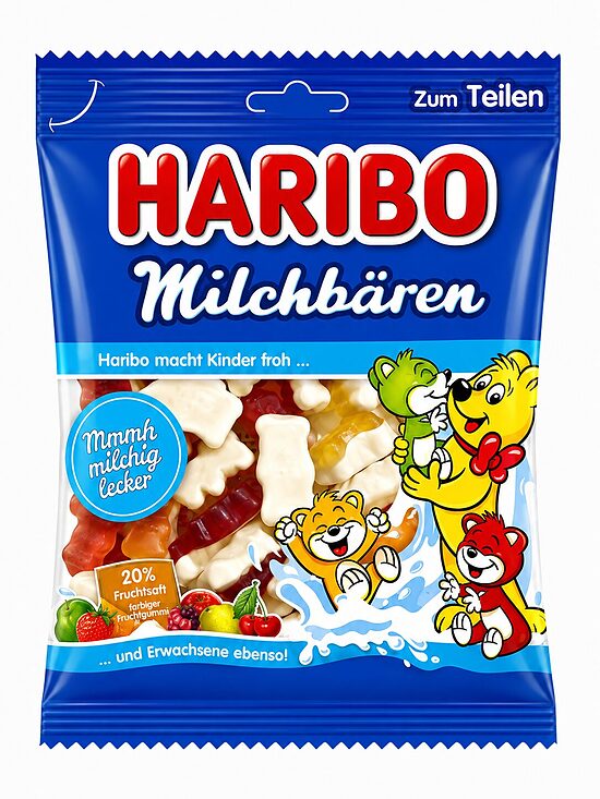 HARIBO Milchbären – piena lācīšu želejkonfektes 160g