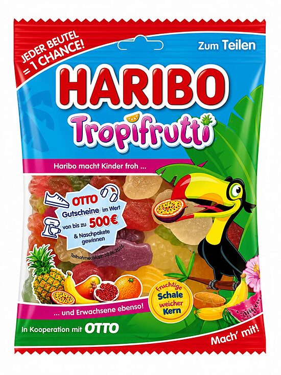 HARIBO Tropifrutti – tropisko augļu želejkonfektes 175g