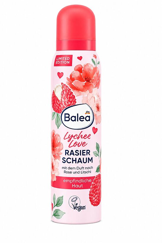 Balea Lychee Love skūšanās putas jutīgai ādai, 150 ml