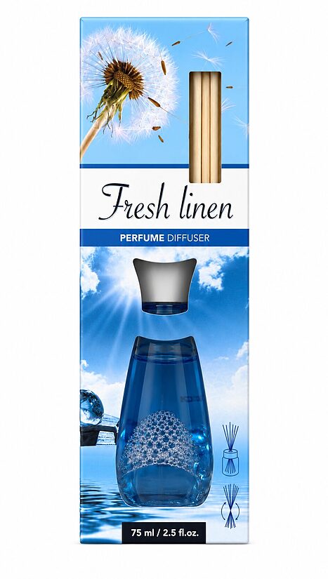 Fresh Linen smaržu difuzors ar kociņiem, 75 ml